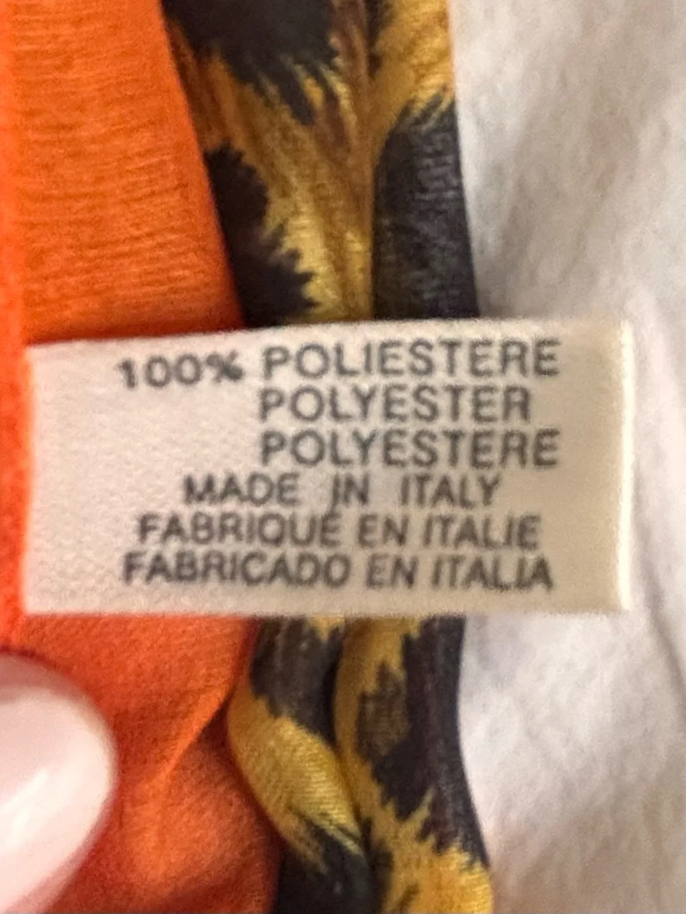 Leopard Scarf Cheetah Print Made in Italy Oversized Vintage
